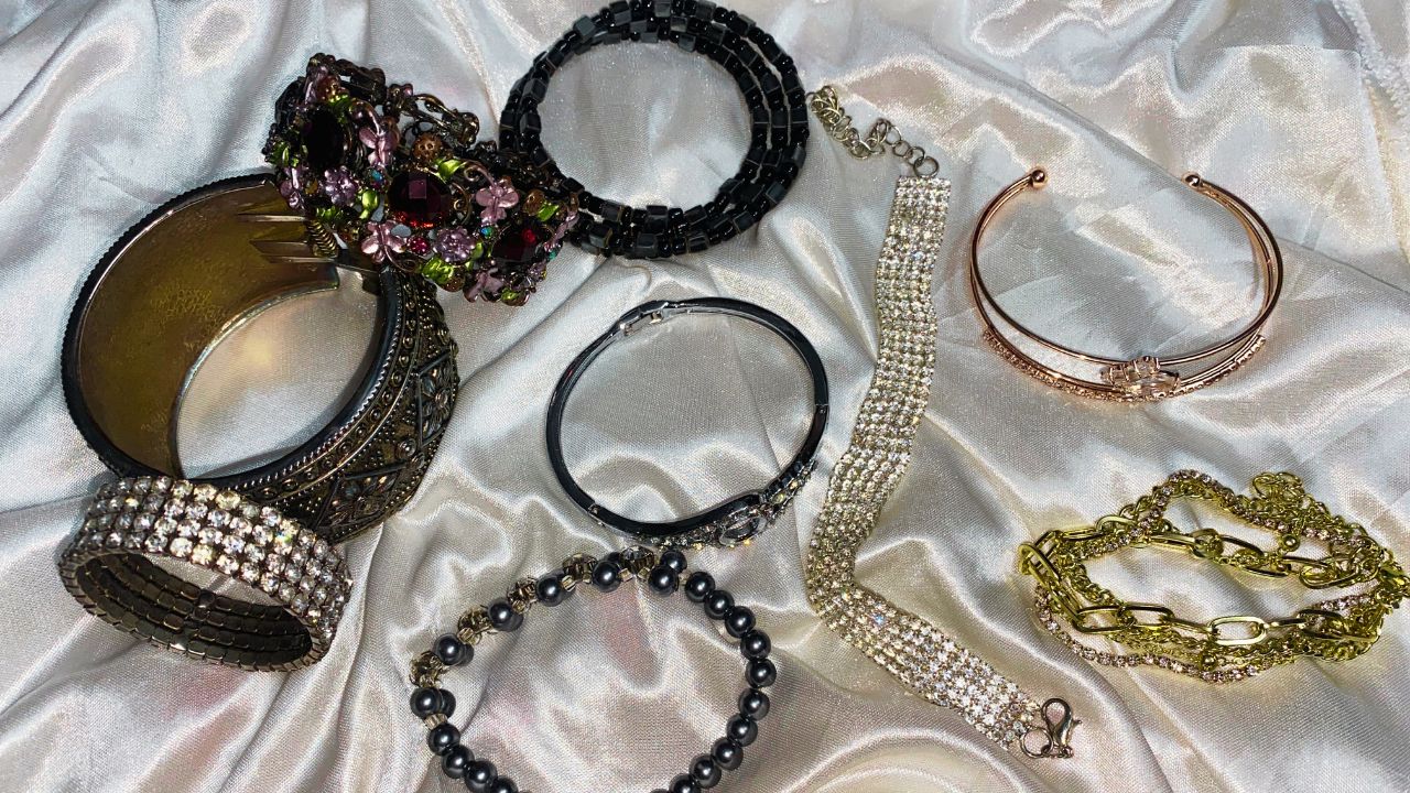 jewelry items, bracelets