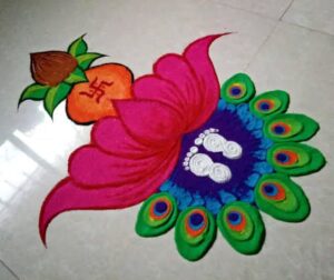 Lotus Rangoli Ideas for Diwali