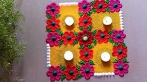 Swastika Rangoli Ideas for Diwali